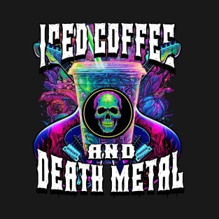 Death Metal Psychedelic Skull Concert Design T-Shirt