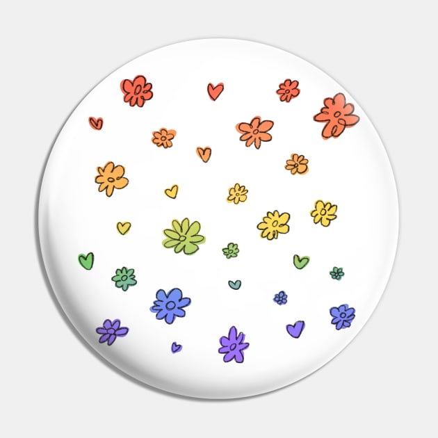 Heartstopper flowers lgbt rainbow Pin by little-axii