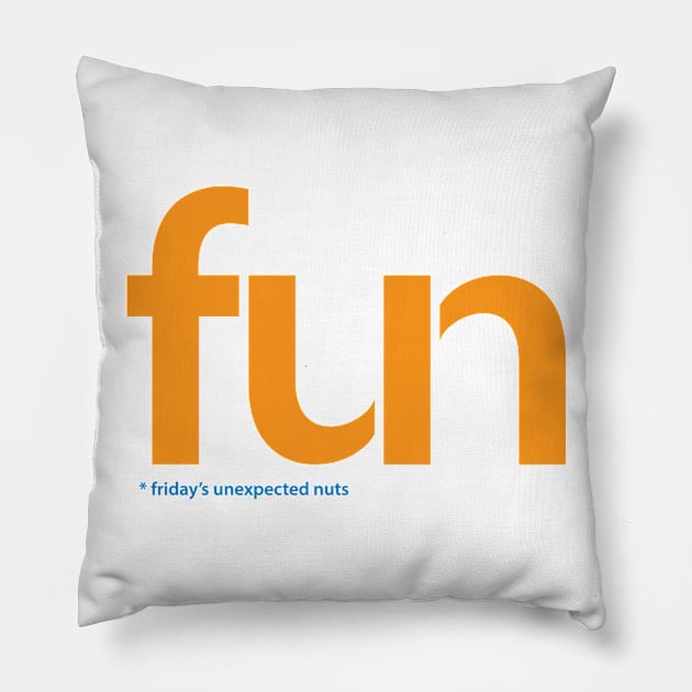 fun-fridays unexpected nuts Pillow by melikeozmen