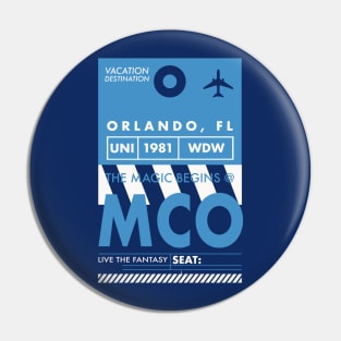 MCO Luggage Tag Pin