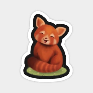 Cute Red Panda Painting Magnet