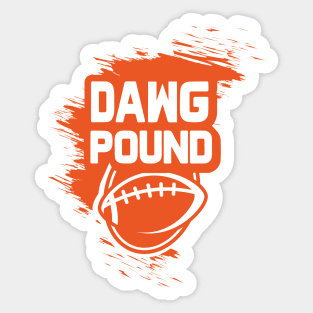 Cleveland Browns Beer Dog Shirt - Dawg Pound - Sticker