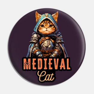 Medieval Cat: Fantasy Armor Design Pin