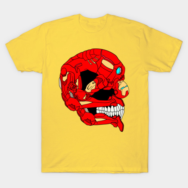 Iron Bent Back Skull Iron Man T Shirt Teepublic - top 5 t shirt roblox designs my bhubaneswar city