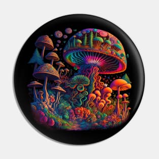 Shroom Forest | Psychedelic Art Pin