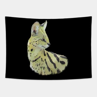 Serval drawing - Predator - Big Cat in Kenya / Africa Tapestry