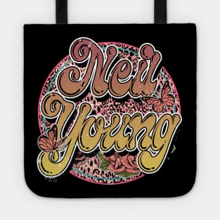 Graphic Neil Proud Young Name Flower Birthday 70s 80s 90s Vintage Styles Tote