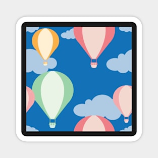 Hot Air Balloon Sky Pattern Magnet