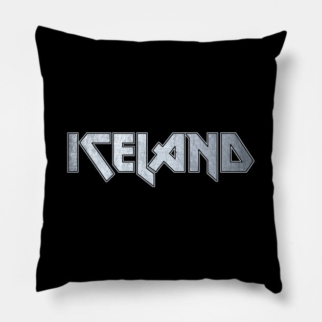 Heavy metal Iceland Pillow by KubikoBakhar