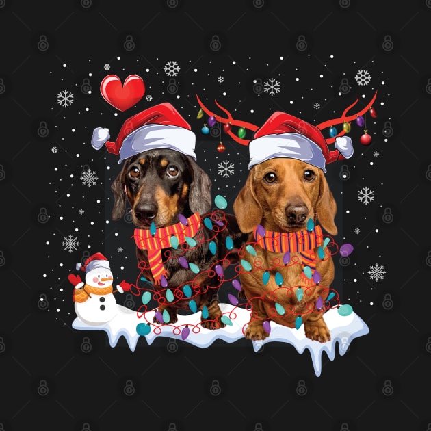 Merry xmas Dachshund Dog Lover christmas gift by RedCrunch