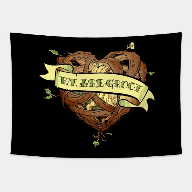 We Are Groot Tapestry by RoguePlanets