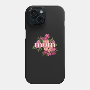 Lace Letters Mom and Roses | Cherie's Art(c)2021 Phone Case
