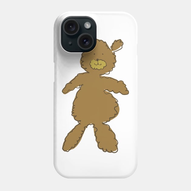 Fluffy Cuddly Tan Teddy Bear Phone Case by AshleyWilksArt