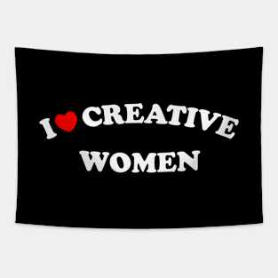 I Love Creative Women Tapestry