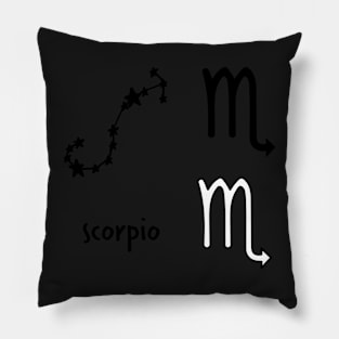 Scorpio Star Sign Symbol and Constellation Sticker Pack Pillow