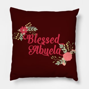 Blessed Abuela Floral Christian Grandma Gift Pillow