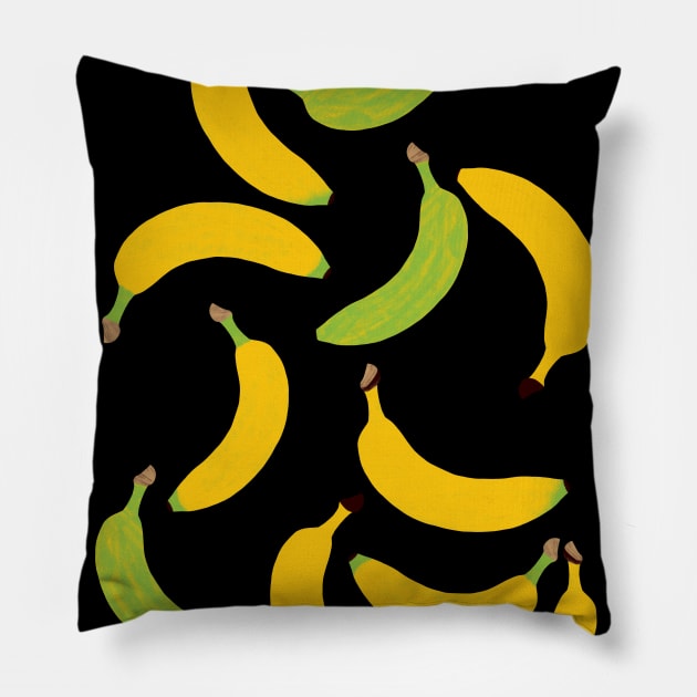 Banana Harvest Pillow by LeanneSimpson