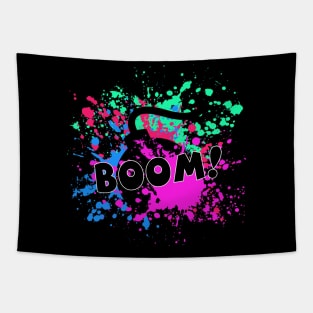 Pink Paint Explosion Tapestry