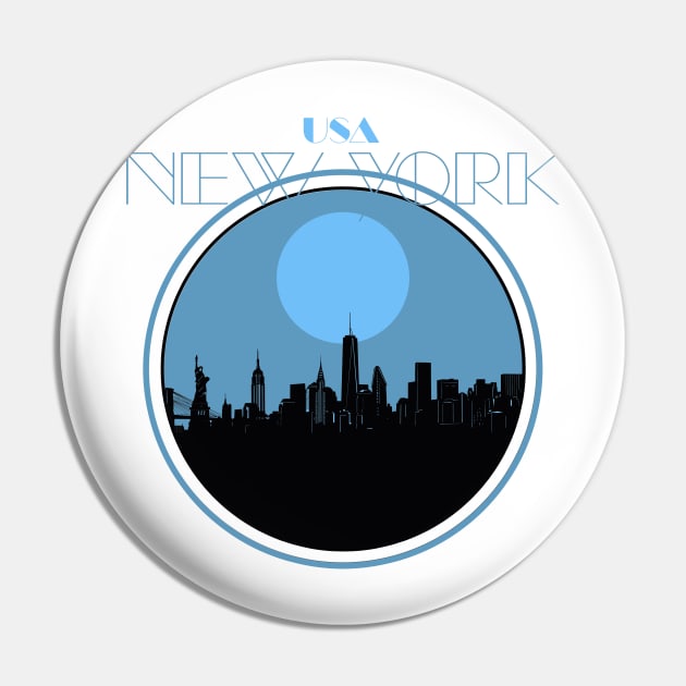 new york skyline Pin by BekimART