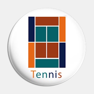 COLORFUL TENNIS COURT Pin