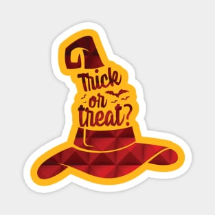 Trick or treat witch hat red Magnet
