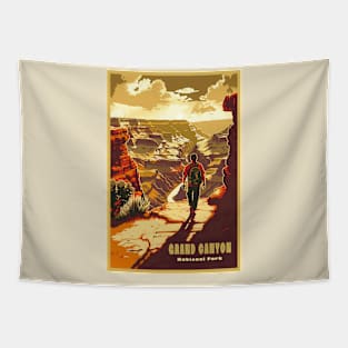 Grand Canyon National Park Vintage Travel Poster Tapestry