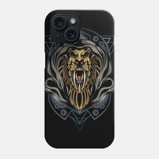 lion sacred geometry Phone Case