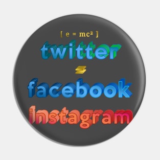 Twitter, Facebook, Instagram Pin