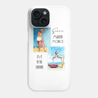 Marilyn Monroe on the beach Phone Case