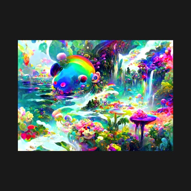 Color Globs | Rainbow Infinite Fungi by AlexandrAIart