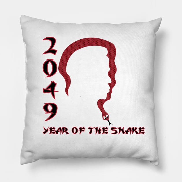 2049 Year of the Snake Pillow by traditionation