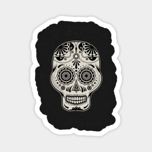 Sugar Skull Black and White Magnet