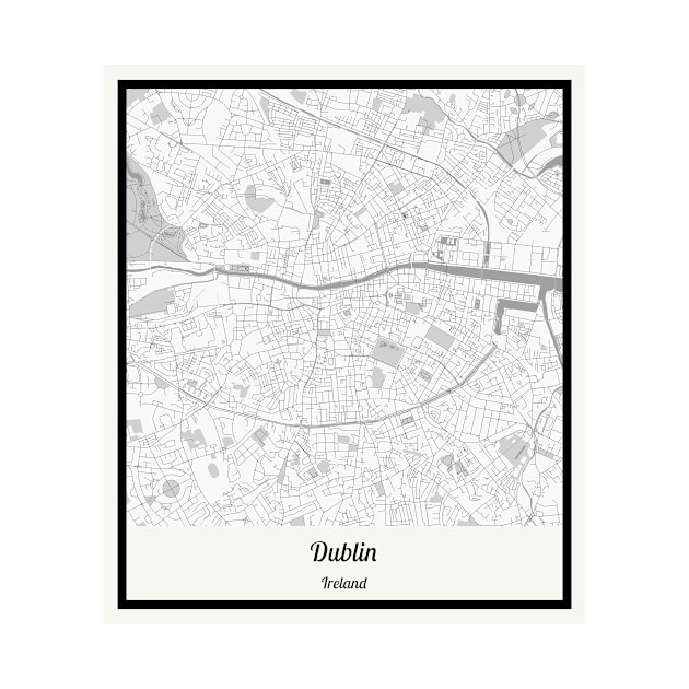 Map of Dublin - Ireland by AeTDesignPT