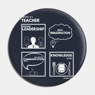 Some Skill Set of a Teacher Pin