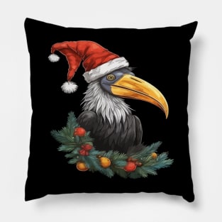 Hornbill Christmas Pillow