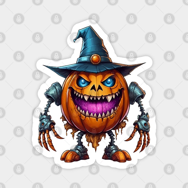 Pumpkin monster on Halloween Magnet by Tyberjan