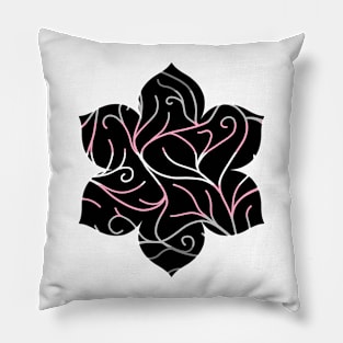 Black Velvet, Demigirl Flag Vines Pillow