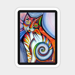 Abstract cat 3 Magnet