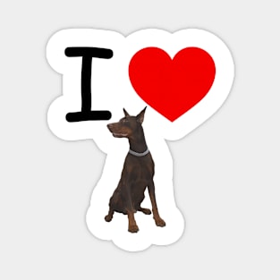 I HEART Doberman Pinscher Magnet