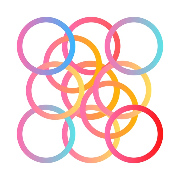 Super Colorful Circles Modern Design by ibarna