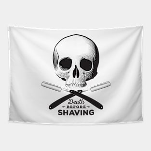 Death before shaving Tapestry