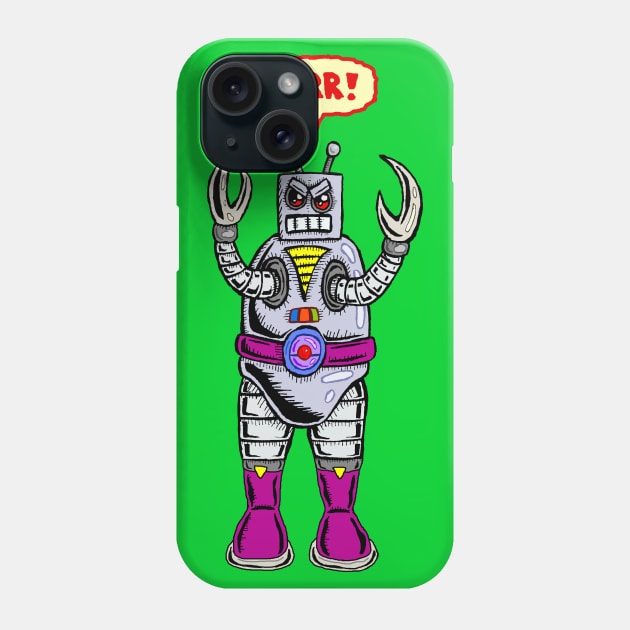 Angry Robot Phone Case by MalcolmKirk