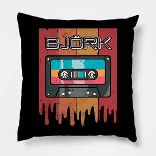 Graphic Björk Proud Name Flower Birthday 70s 80s 90s Vintage Styles Pillow