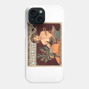 Waverly Cycles - Art Nouveau Advertising Poster Art by Alphonse Mucha Phone Case