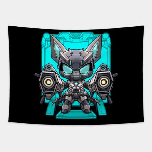 The Batbot - Cute Chibi Batman Robot Tapestry