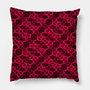 Geometric Flower Petal Pattern (Pink Shades) Pillow