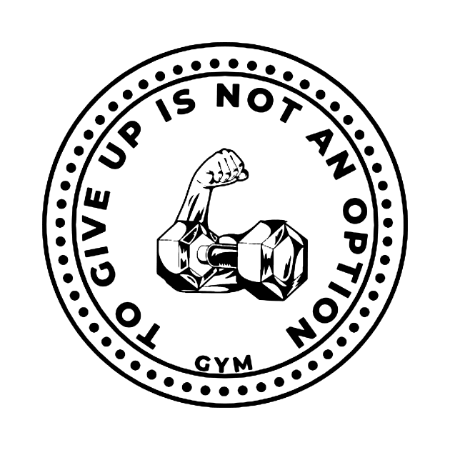 dumbbell and motivational phrase by Avash