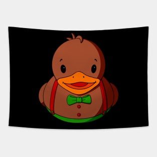 Gingerbread Boy Rubber Duck Tapestry