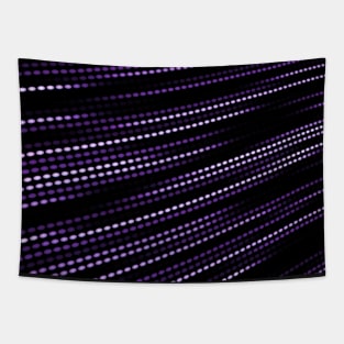 Purple dots moving from left to right in a dot matrix style Tapestry
