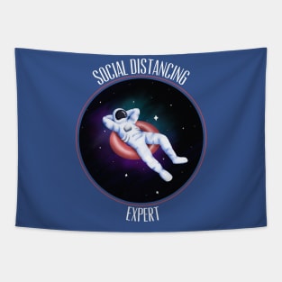 Social distancing expert funny quarantine quotes Tapestry